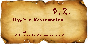 Ungár Konstantina névjegykártya